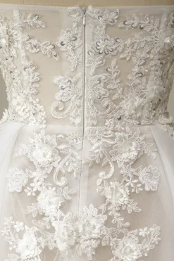 A Line Wedding Dress with Appliques