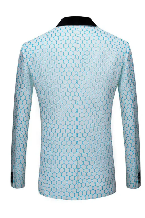 Biege Dots Jacquard 2 Piece Men's Prom Suits