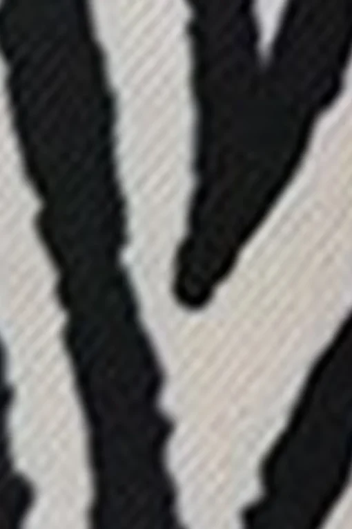 Black and White Printed Notched Lapel Men's Blazer