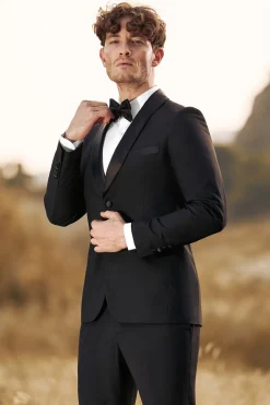 Black Men's 3 Pieces Shawl Lapel Single Breasted Prom Suits