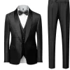 Black Men's 2-Piece Suits Shawl Lapel