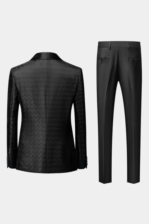 Black Men's 2-Piece Suits Shawl Lapel