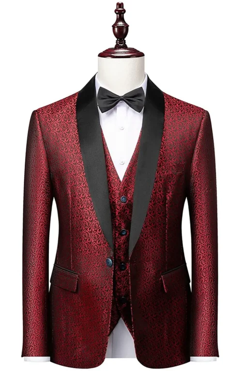 Black Men's 2-Piece Suits Shawl Lapel