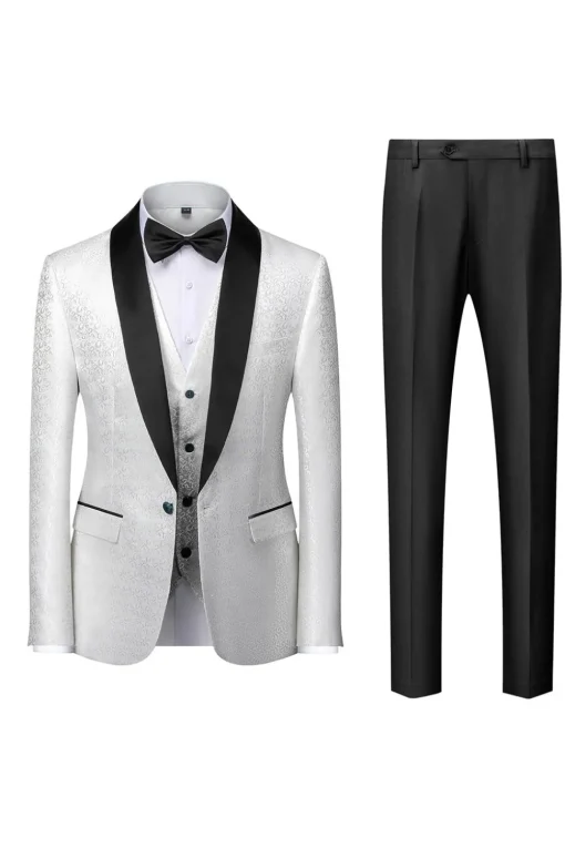 Black Men's 2-Piece Suits Shawl Lapel