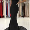Black Mermaid Prom Dress with Open Back