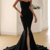 Black Mermaid Sweetheart Long Prom Dress