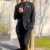 Black Notched Lapel 2 Piece Men's Prom Suits