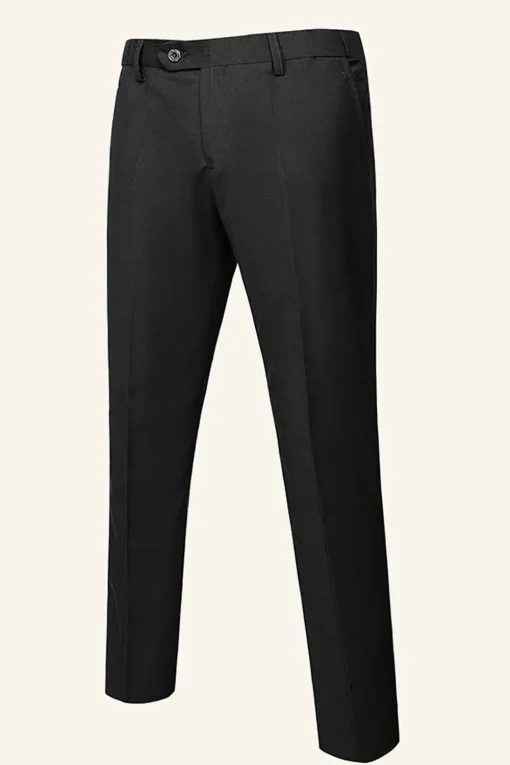 Black Notched Lapel 3 Piece Wedding Men Suits