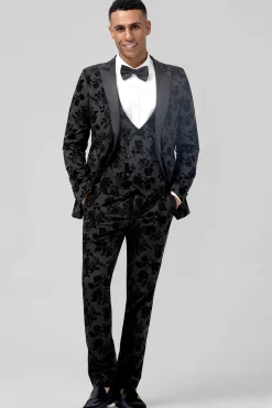 Black Peak Lapel 3 Pieces Men's Prom Suits