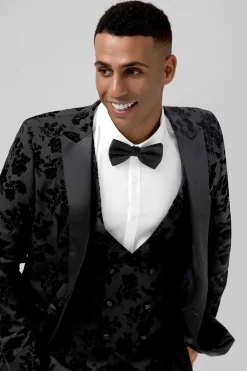 Black Peak Lapel 3 Pieces Men's Prom Suits