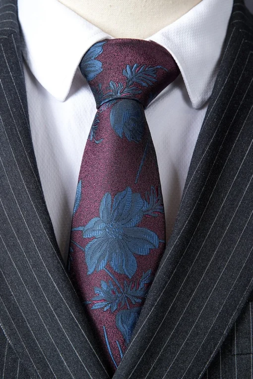 Black Pinstriped Double-Breasted 3-Piece Men's Suit