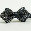 Black Rhinestones Adjustable Party Bow Ties
