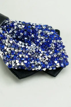 Black Rhinestones Adjustable Party Bow Ties