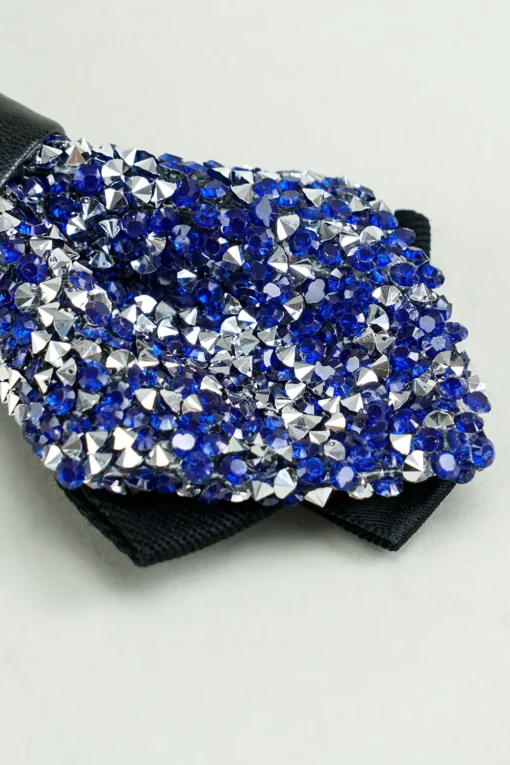 Black Rhinestones Adjustable Party Bow Ties