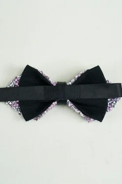 Black Rhinestones Adjustable Party Bow Ties