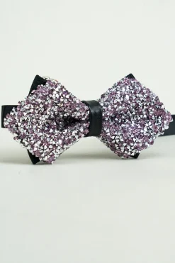 Black Rhinestones Adjustable Party Bow Ties