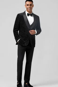 Black Shawl Lapel 3 Pieces One Button Men's Prom Suits