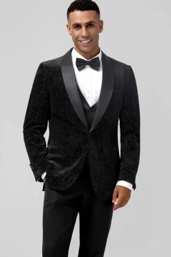 Black Shawl Lapel 3 Pieces One Button Men's Prom Suits