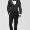 Black Shawl Lapel Single Breasted 3 Pieces Men's Prom Suits