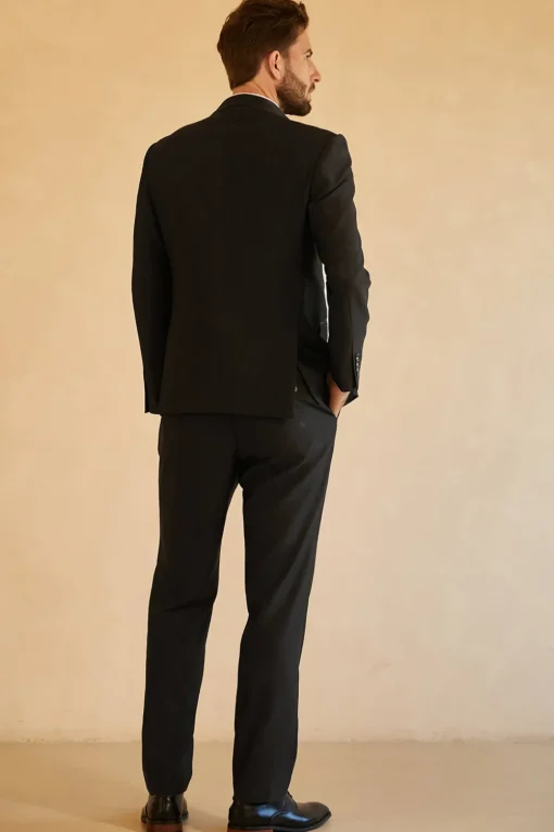 Black Shawl Lapel Single Breasted 3 Piece Men's Suits