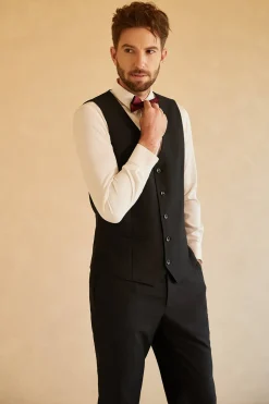 Black Shawl Lapel Single Breasted 3 Piece Men's Suits