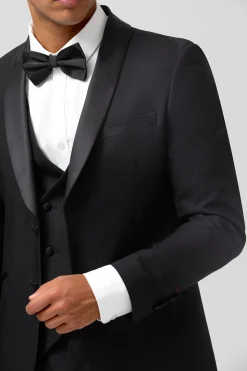 Black Shawl Lapel Single Breasted 3 Pieces Men's Prom Suits