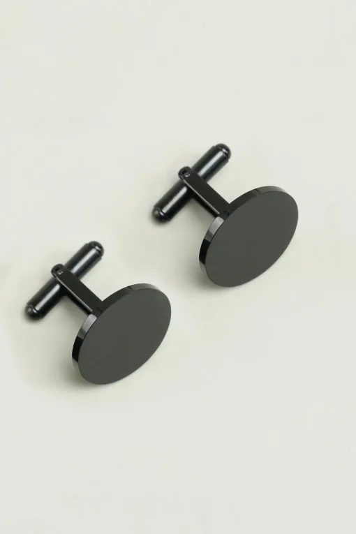 Black Simple Tuxedo Shirts Cufflinks