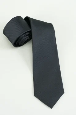 Black Solid Satin Party Tie