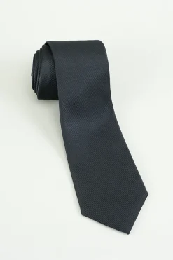Black Solid Satin Party Tie