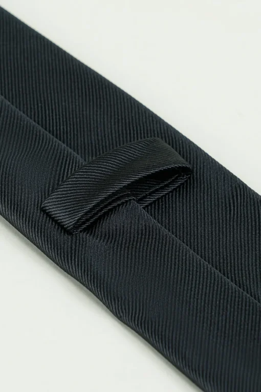 Black Solid Satin Party Tie
