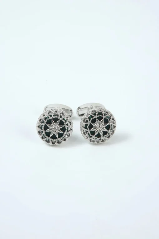 Black Sparkly Tuxedo Shirts Cufflinks for Men