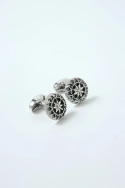 Black Sparkly Tuxedo Shirts Cufflinks for Men