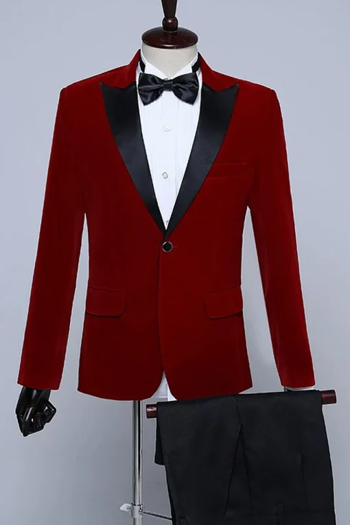 Black Velvet Men's Tuxedo for Party