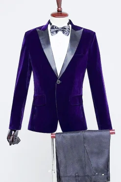 Black Velvet Men's Tuxedo for Party