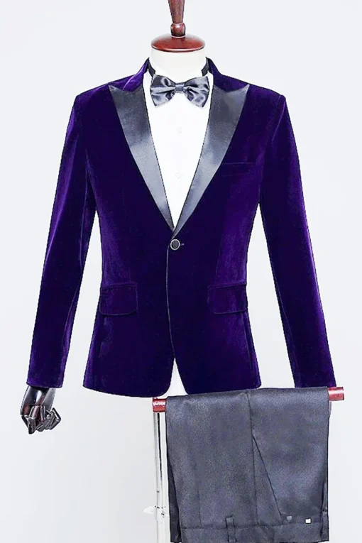 Black Velvet Men's Tuxedo for Party