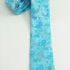 Blue Jacquard Satin Formal Tie
