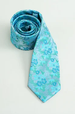 Blue Jacquard Satin Formal Tie