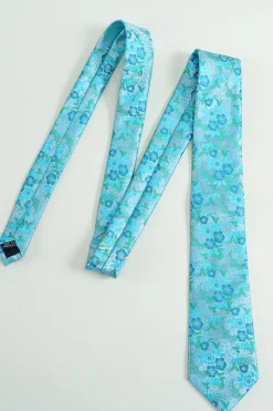 Blue Jacquard Satin Formal Tie