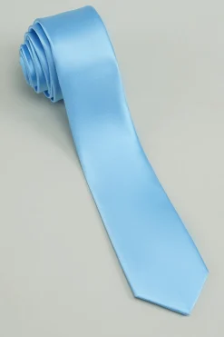 Blue Solid Formal Tie For Men