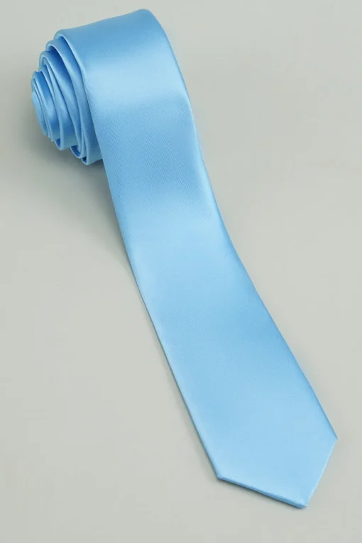 Blue Solid Formal Tie For Men