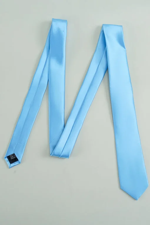 Blue Solid Formal Tie For Men
