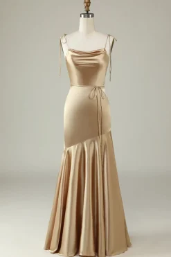 Blush Floral Boho Mermaid Bridesmaid Dress