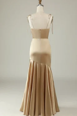 Blush Floral Boho Mermaid Bridesmaid Dress