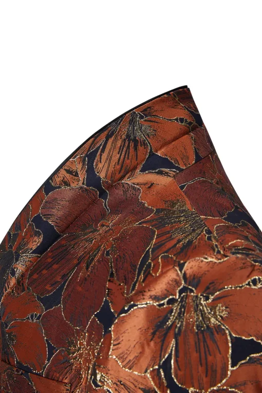 Brown Jacquard Shawl Lapel Men's 2 Pieces Suits