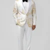 Champgne Peak Lapel One Button 2 Pieces Men's Prom Suits