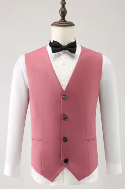 Coral Notched Lapel 3 Piece Single Breasted Men's Prom Suits