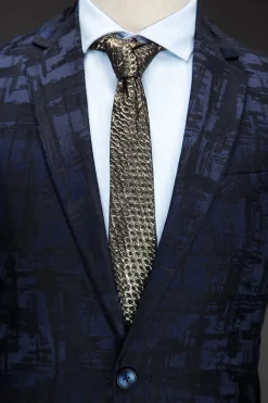 Dark Blue Notched Lapel 2-Piece Men's Suit