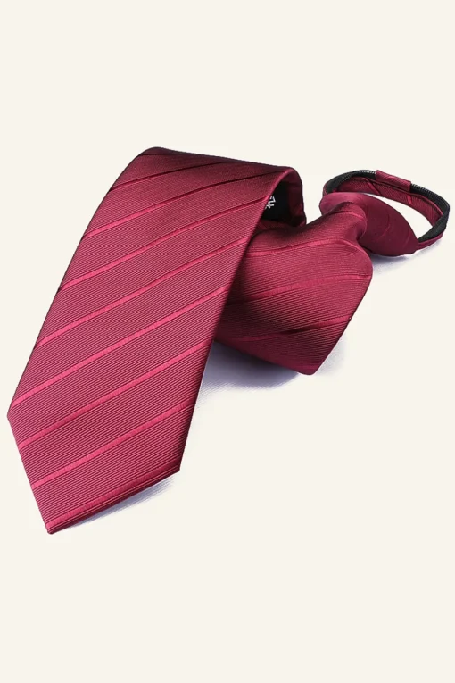 Dark Grey Striped Men's Tie For Party