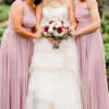 Dusty Rose Chiffon One Shoulder A-Line Long Bridesmaid Dress