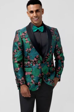 Green Shawl Lapel One Button Men's Prom Blazer